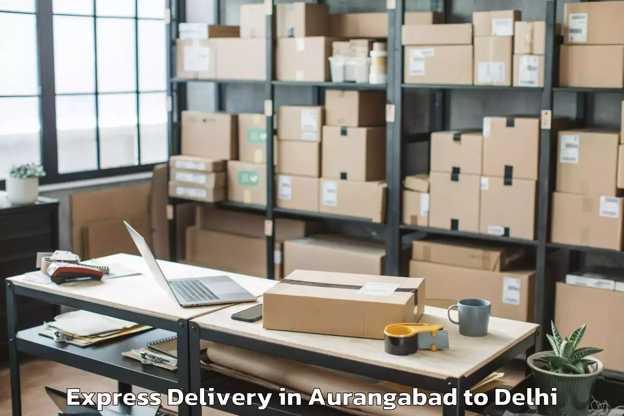 Aurangabad to Naraina Industrial Estate Express Delivery Booking